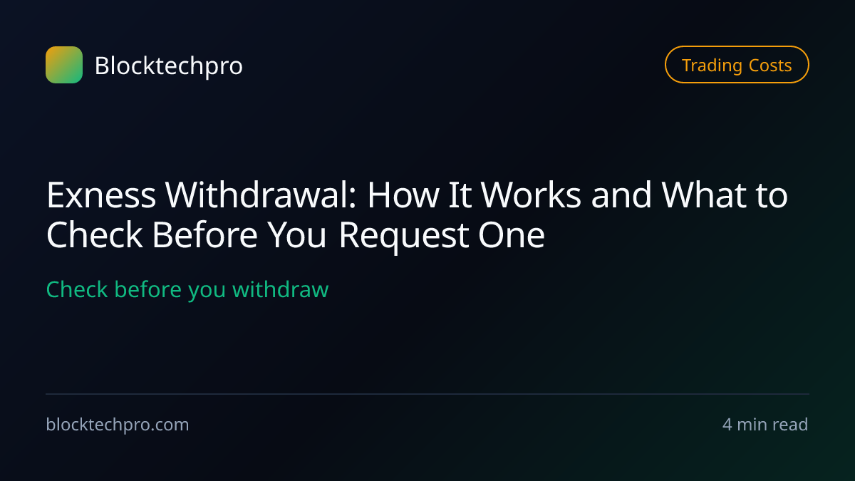 Checklist-style graphic about the steps to confirm before requesting an Exness withdrawal.